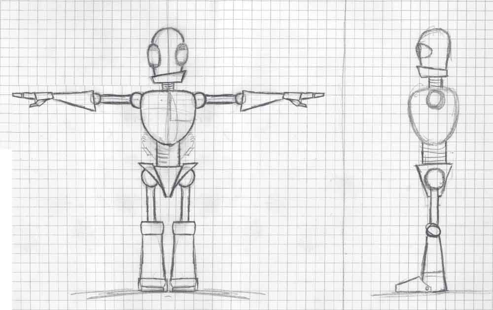 orthographic character drawing